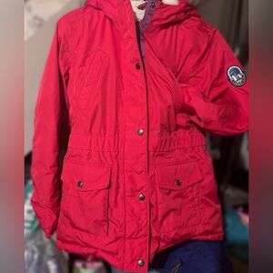 Women's Red Hooded Jacket